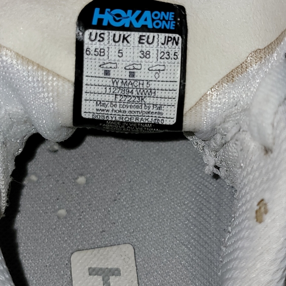 HOKA MACH 5 All-White Athletic Sneakers - Picture 9 of 14